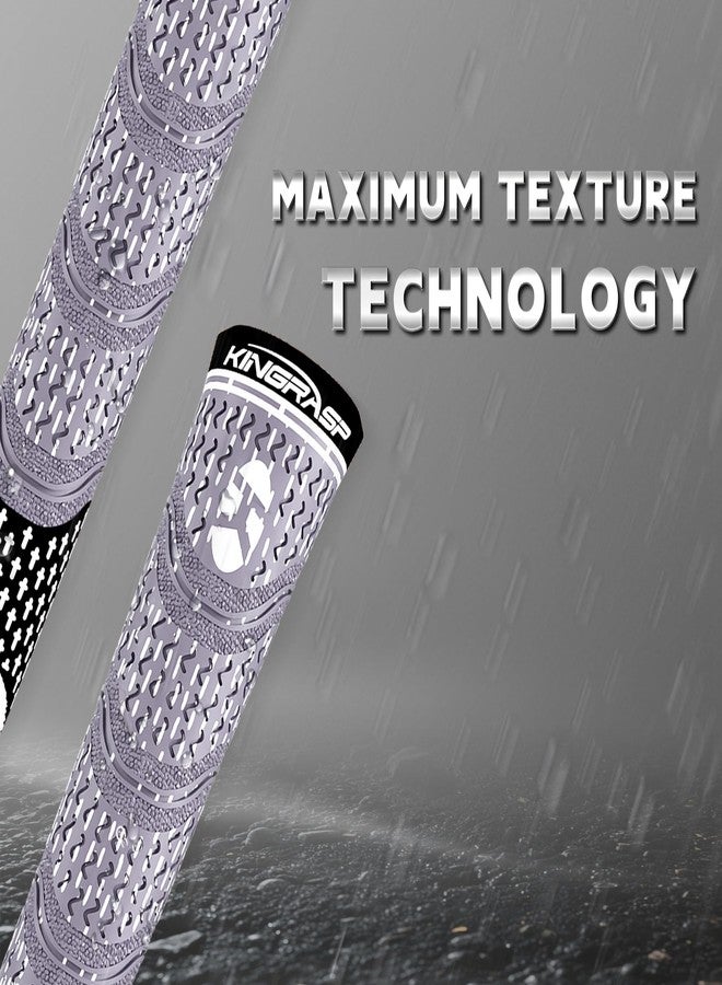 KINGRASP Premium Rubber Golf Grips 13 Pack, Anti-Slip，Super Stability,Cord Rubber, Golf Club Grips,Standard/Mid Size/Oversize, 13 Grips with All Kits - Image 3