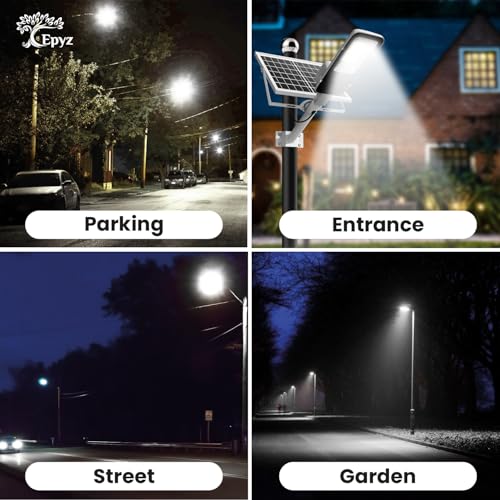 Epyz 50 Watt Semi-Integrated Solar Street Light Aluminium Body Outdoor with Remote and Dusk to Dawn for Garden, Street, Lawn [ 128LED, 6000mAh, Pack of 1, Cold White Light ] - Image 3
