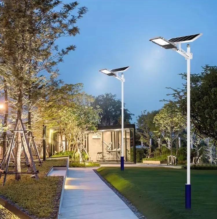 Epyz 50 Watt Semi-Integrated Solar Street Light Aluminium Body Outdoor with Remote and Dusk to Dawn for Garden, Street, Lawn [ 128LED, 6000mAh, Pack of 1, Cold White Light ] - Image 2