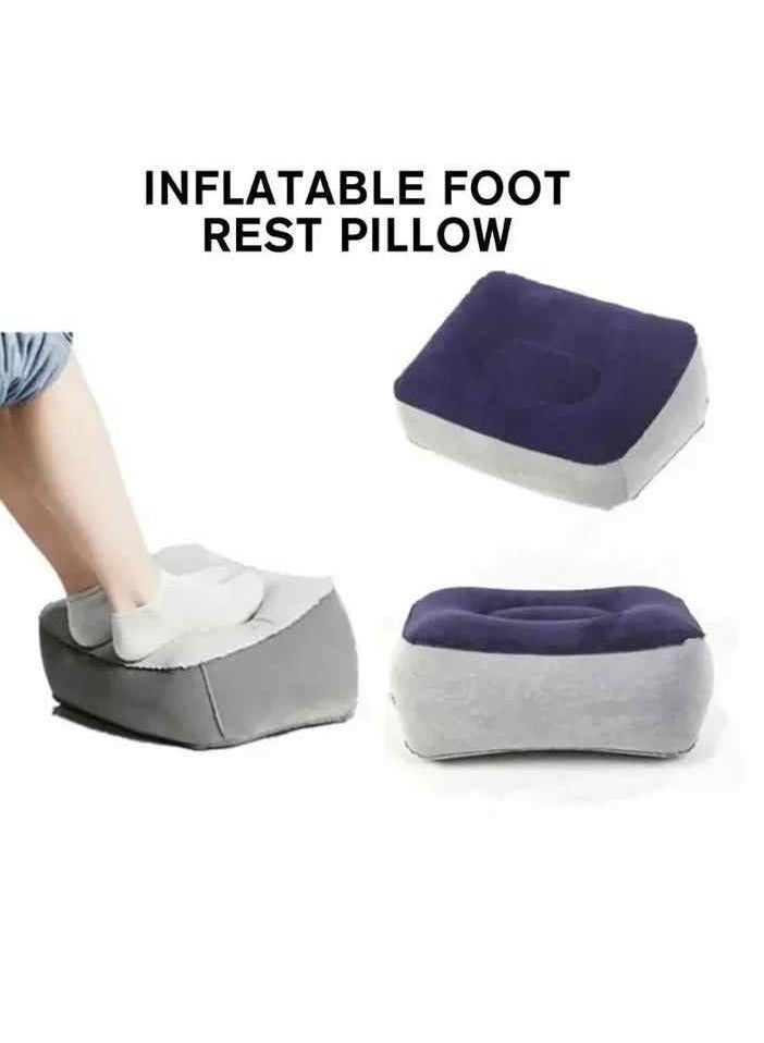 Inflatable footrest rest pillow，portable travel leg rest pillow, footrest pad under desk, adjustable height, suitable for offices, homes, trains, and carstable - Image 2