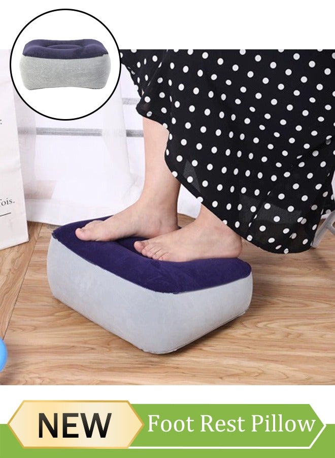 Inflatable footrest rest pillow，portable travel leg rest pillow, footrest pad under desk, adjustable height, suitable for offices, homes, trains, and carstable - Image 1