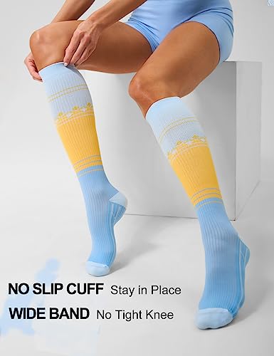 FITRELL 3 Pairs Compression Socks for Women and Men 20-30mmHg- Support Socks for Travel, Running, Nurse, Knee High, Popsicle, S/M - Image 5