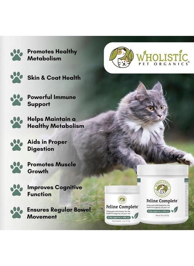 Wholistic Pet Organics Wholistic Pet Organics Feline Complete - 8 Oz - Multivitamin & Probiotic Powder for Cats - Natural Cat Food & Digestive Support  - Image 4