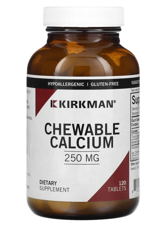 Kirkman Labs Calcium Chewable 250 mg 120 Tablets 
