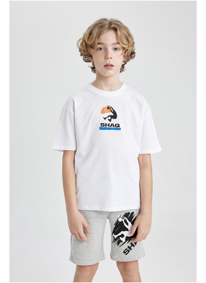 DeFacto - Boy Oversize Fit Crew Neck Knitted Short Sleeve T-Shirt - Image 1
