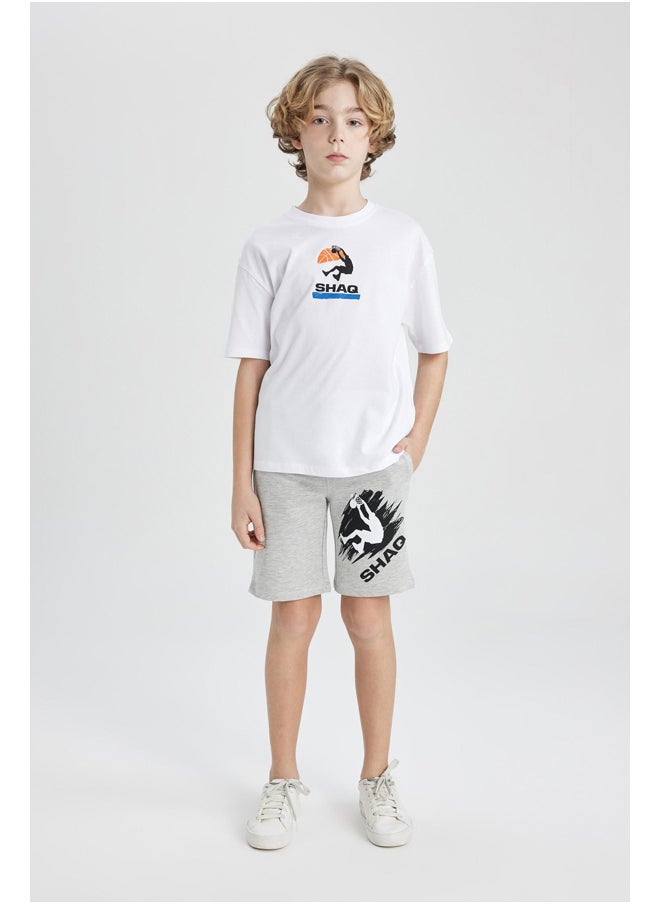 DeFacto - Boy Oversize Fit Crew Neck Knitted Short Sleeve T-Shirt - Image 1