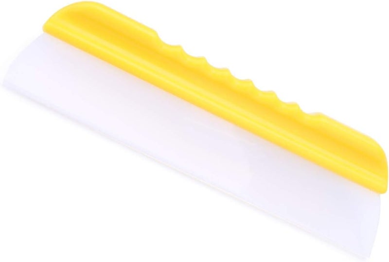 Forgrace 12 Inch Flexible Silicone Squeegee T-Bar Water Blade for Car or Home Glass Yellow Handle - Image 1
