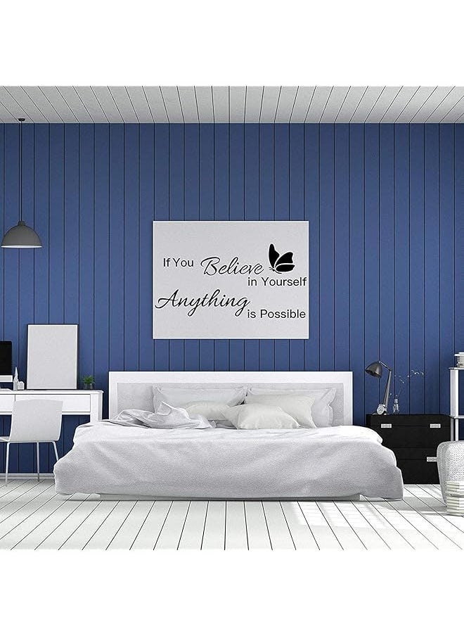 erorex 2 Sheets Vinyl Wall Quotes Stickers Ability Motivation Attitude Believe In Yourself Inspirational Saying Home Decals Quote Home Decor For Office School Classroom Teen Dorm Room Wall Decal Black  - Image 4