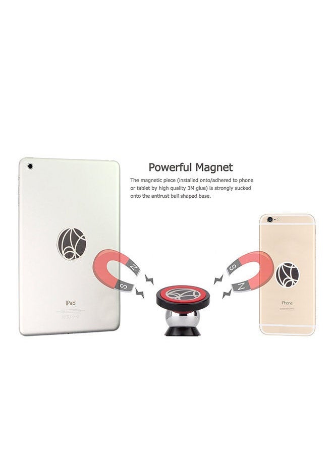 Phone Planet - Easy to carry and use with a strong and lightweight magnetic base to hold the mobile phone, 360-Degree Rotating  BLACK - Image 1