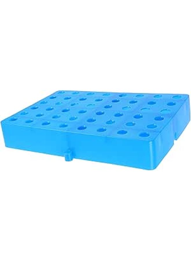 حامل بلاستيكي مثقب ذو أبعاد 30×20×5 سم باللون الأزرق، خفيف الوزن ومقاوم للماء، مناسب لأقبية السوبر ماركت - Image 1