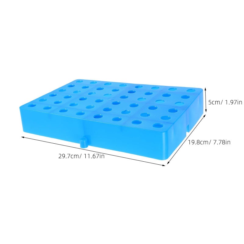 حامل بلاستيكي مثقب ذو أبعاد 30×20×5 سم باللون الأزرق، خفيف الوزن ومقاوم للماء، مناسب لأقبية السوبر ماركت - Image 3