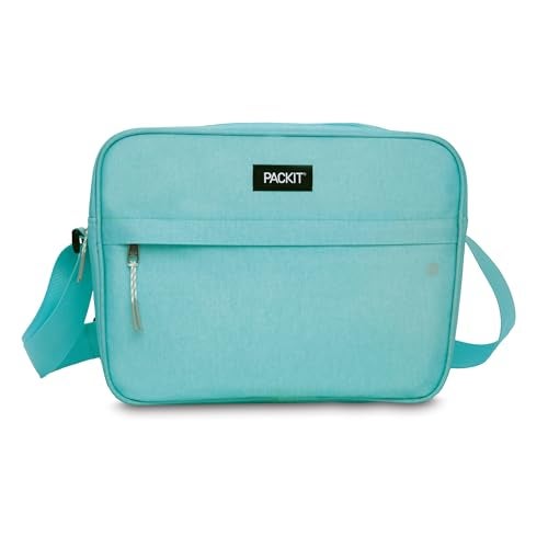 PackIt Freezable Zuma 15Can Cooler Soft Mint Built with EcoFreeze Technology Collapsible Reusable Zip Closure with Adjustable Shoulder Strap and Front Zip Pocket Fits 15 12 oz Cans - Image 1