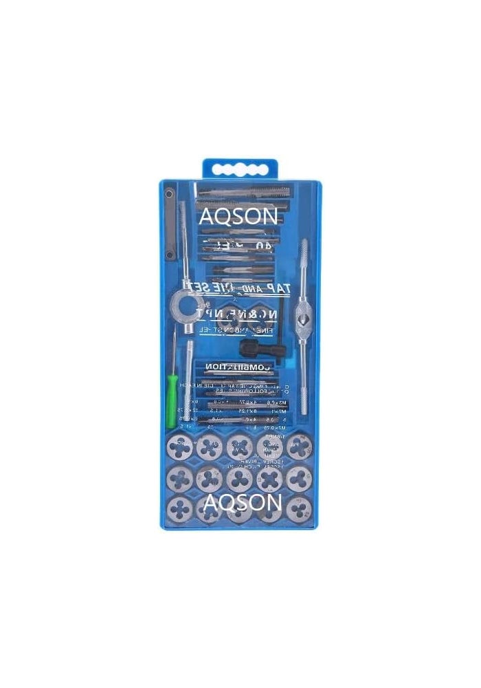 AQ AQSON مجموعة AQSON المكونة من 40 قطعة من أدوات التقطيع والخرطوشة المقواة لبراغي الخيوط اليدوية - Image 1