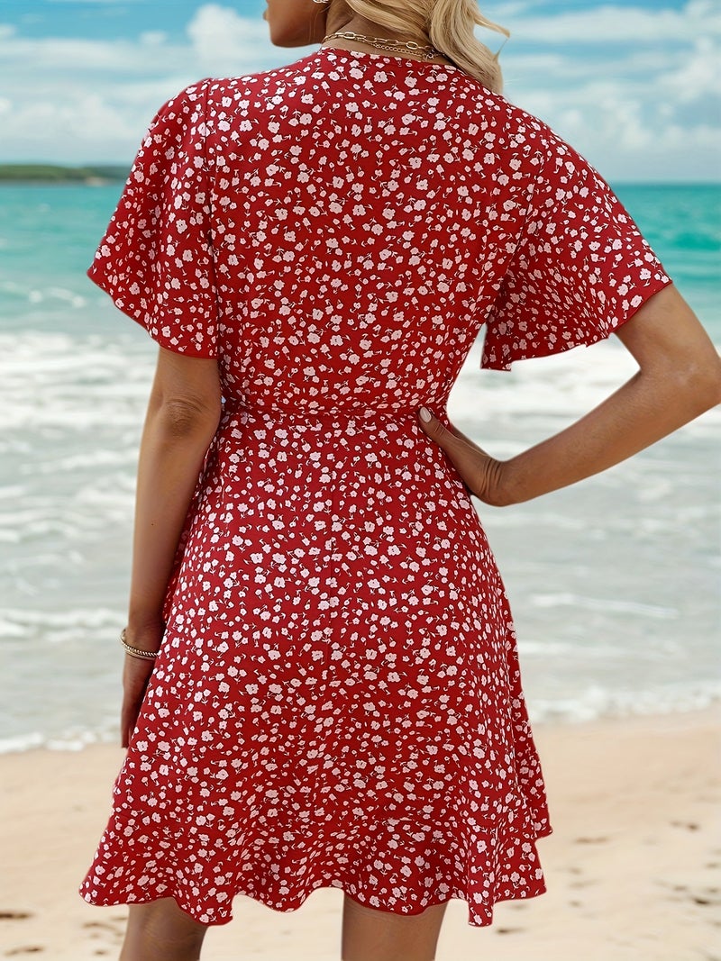 Fortune-Attracting Directional Ruffle Hem Maxi Dress for Women - Image 2