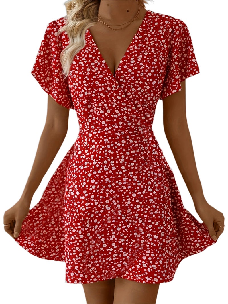 Fortune-Attracting Directional Ruffle Hem Maxi Dress for Women - Image 1