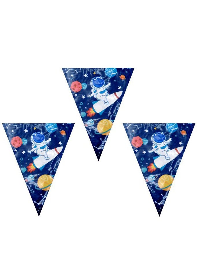 PARTY FUN Pe Flag Banner Happy Birthday 6mt*15flags One Side Printed - Image 1