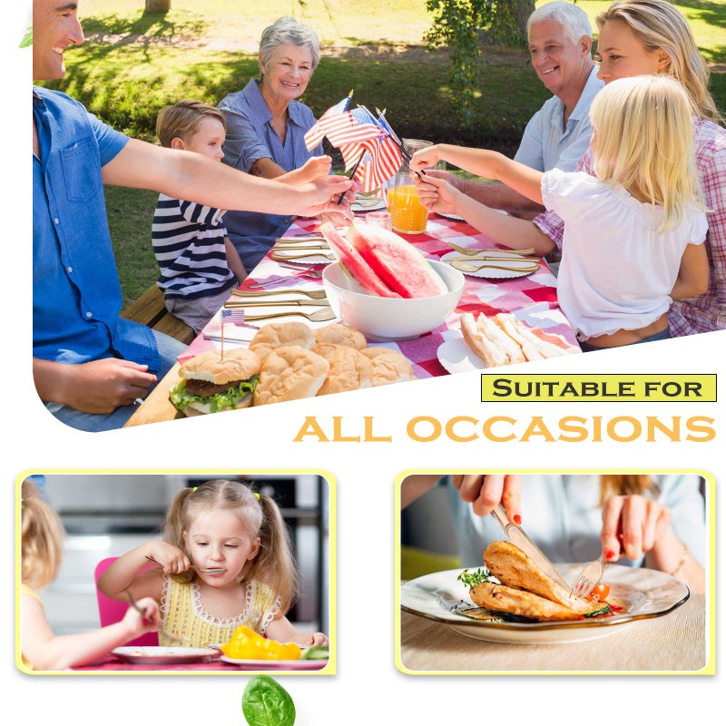 Minatee 150 Pieces Disposable Cutlery Set Plastic Silverware Heavy Duty Utensil Sets 50 Forks 50 Knives 50 Spoons for Home Office School Party Picnics Restaurant Outdoor Events or Every Day Use (Brown) - Image 5