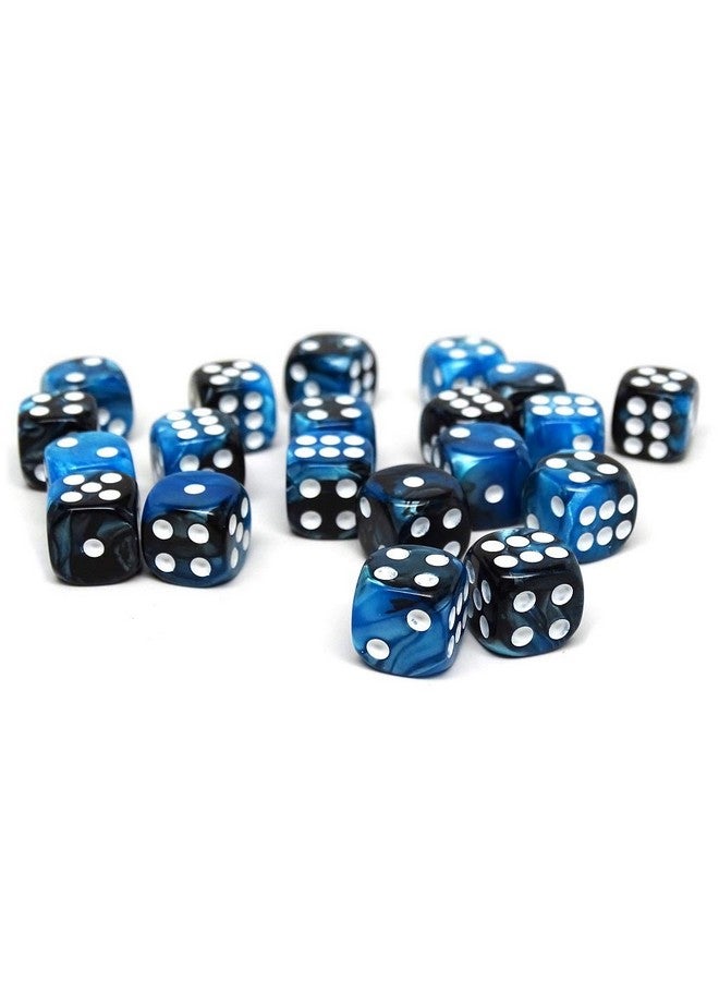 Easy Roller Dice Co. 25 Count Pack Of 12Mm D6 Dice Matching Collection Of 6 Sided Dice With Pips (Black Ice) - Image 3