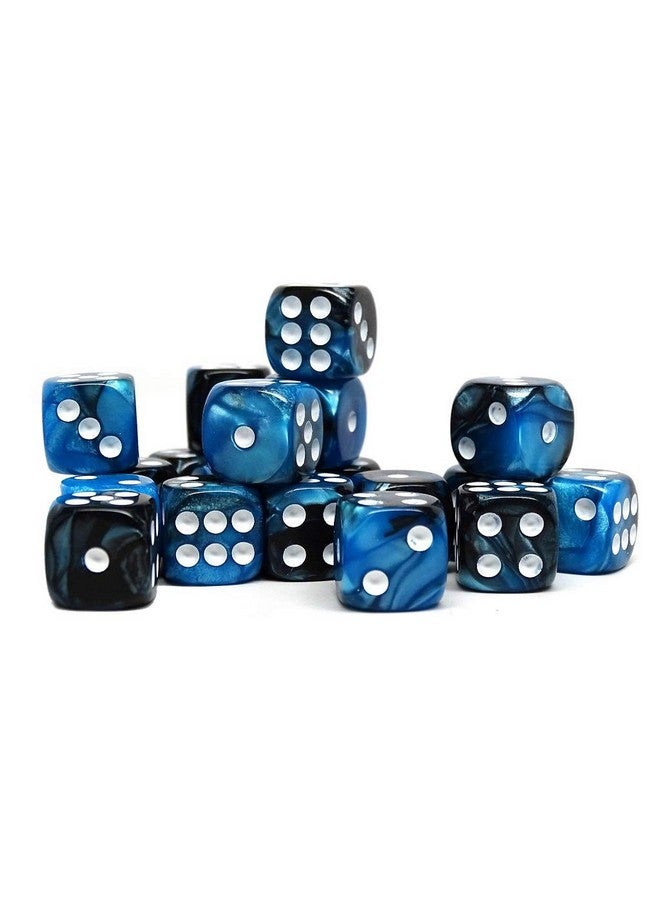 Easy Roller Dice Co. 25 Count Pack Of 12Mm D6 Dice Matching Collection Of 6 Sided Dice With Pips (Black Ice) - Image 1