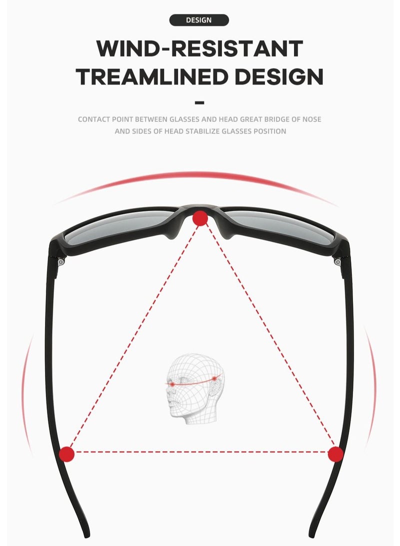 كويسفيكر Polarized Sunglasses Unisex Riding Glasses Running Glasses Mountaineering Glasses Driving Glasses Fishing Glasses UV400 Goggles - Image 4