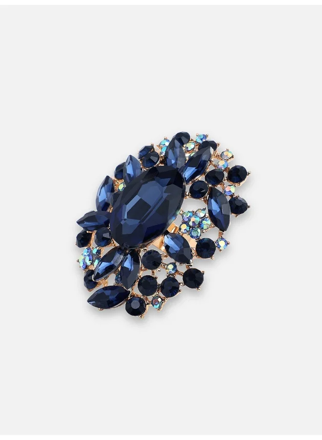 سوهي خاتم حجر مصمم للحفلات مطلي بالذهب