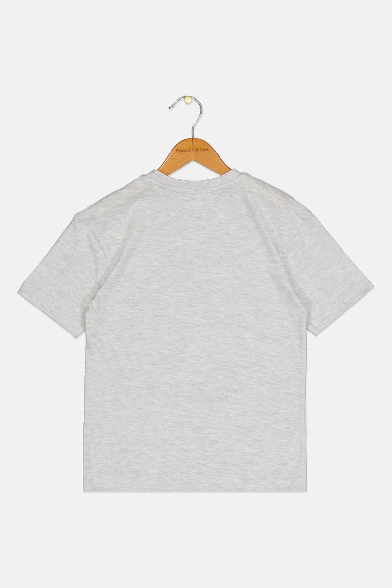 Fleischer Studios Kids Girl Crew Neck Short Sleeves Graphic Print T-Shirt, Light Grey  - Image 2