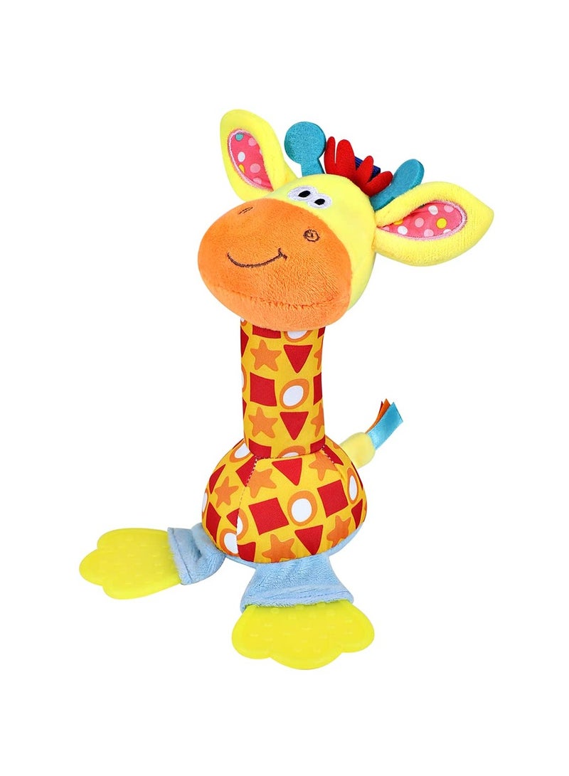 happy monkey Small Baby Toys for Boys and Girls, Infant Newborn Toddler Children Toys, Soft Plush Toys, Baby Teethers, Stuffed Animal Giraffe Toy 6 month 1 Year Kids Gifts  - Image 5