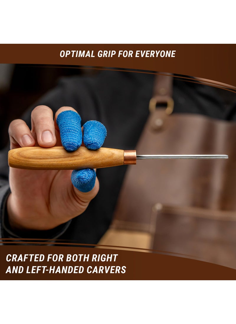BeaverCraft BeaverCraft Wood Carving V Gouge K12/02 Woodworking Hand Chisel Compact Wood Carving Knife for Beginners and Profi  - Image 5