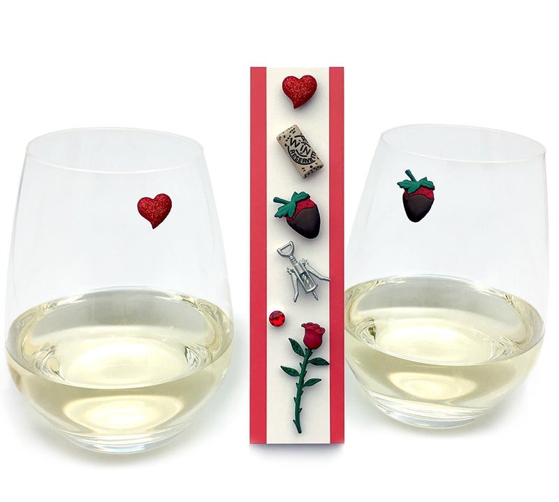 Simply Charmed Simply Chamed Magnetic Wine Glass Charms - Set of 6 Drink Markers - Gift Idea for Mom, Friend, Sister, Aunt - Image 2