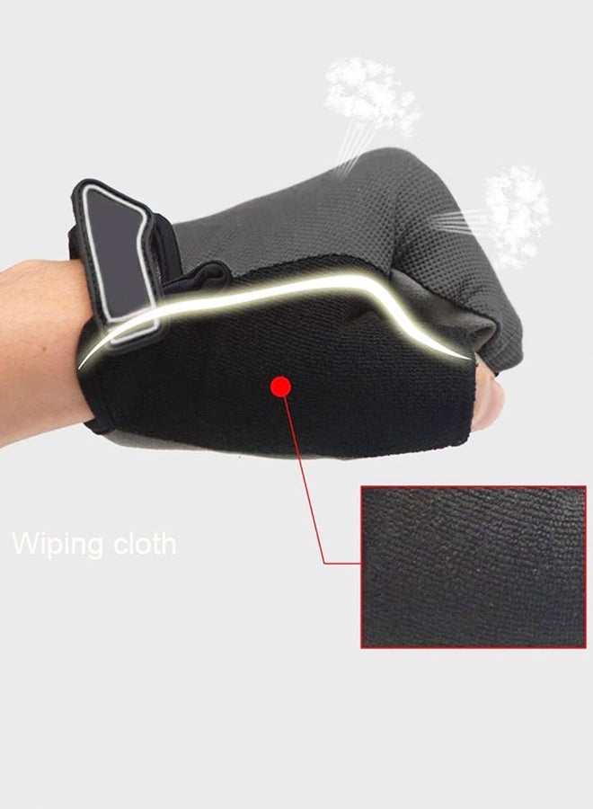 UNUNS Cycling Gloves,Sports Cycling Bike Gloves For Men Women,Half Finger Bike Gloves With Gel Padded,Shock-Absorbing Anti-Slip Breathable Road Biking Gloves For Cycling Training Workout,Black L - Image 5