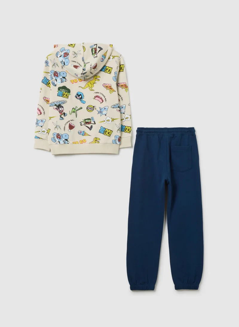 Ovs OVS Children'S Sweatshirt And Trousers Set In Pure Multicolour Cotton