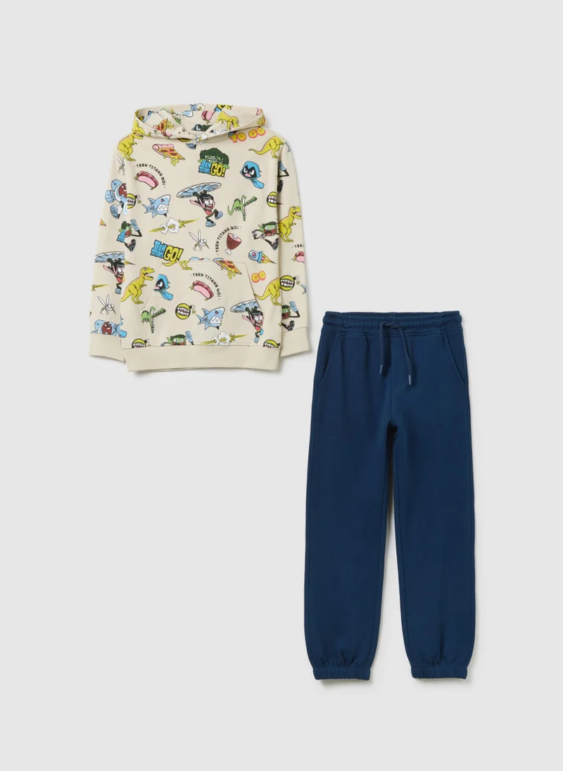 Ovs OVS Children'S Sweatshirt And Trousers Set In Pure Multicolour Cotton