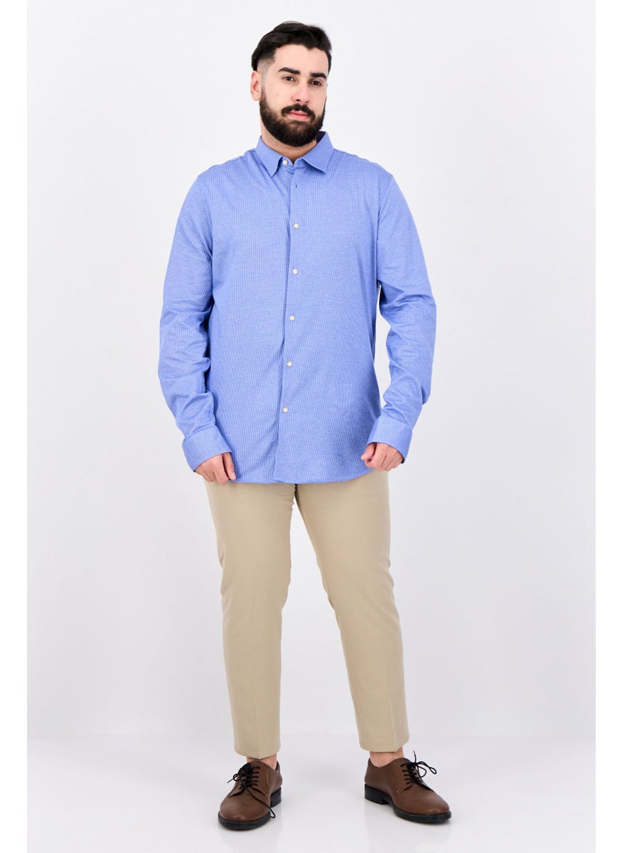 Scotch & Soda - Men Slim Fit Allover Print Long Sleeves Casual Shirt, Blue - Image 1