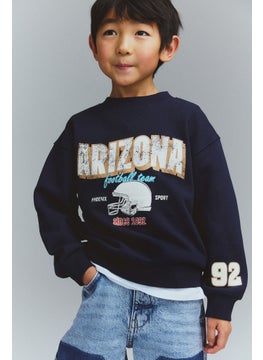 H&M Printed Crew-Neck Sweatshirt  - Image 1