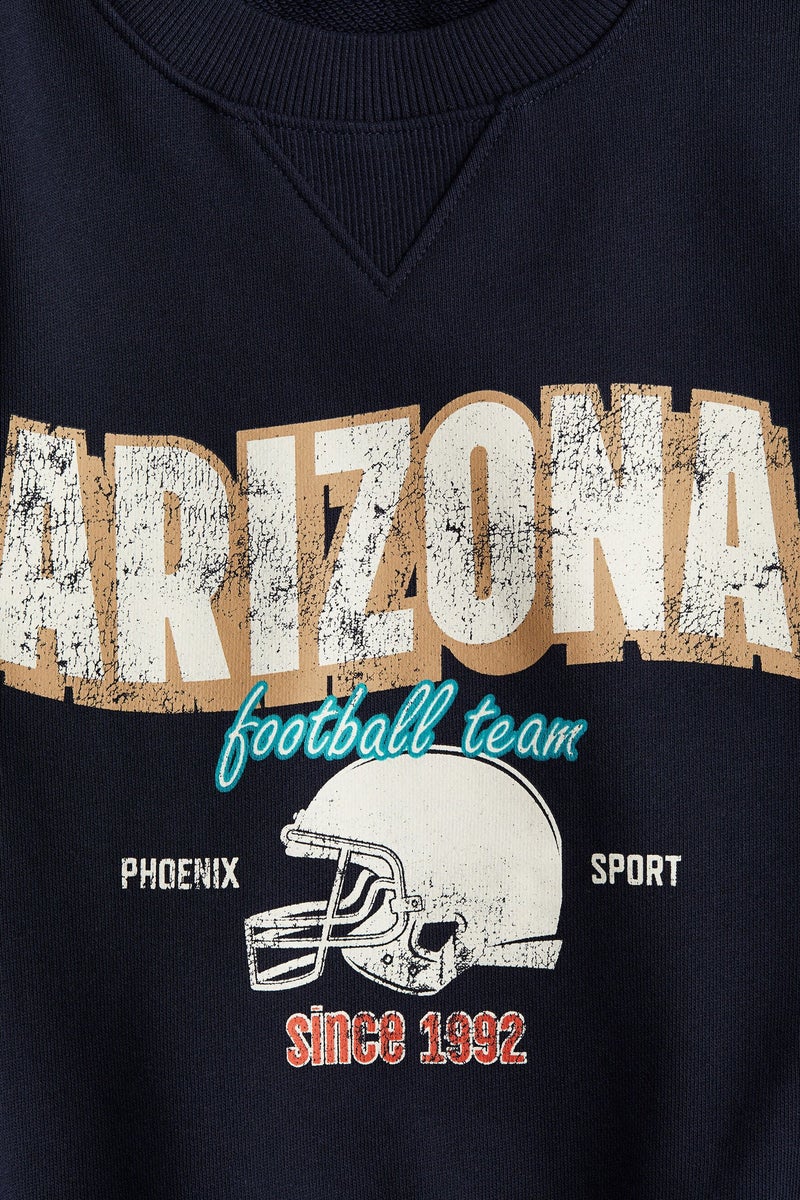 Printed Crew-Neck Sweatshirt