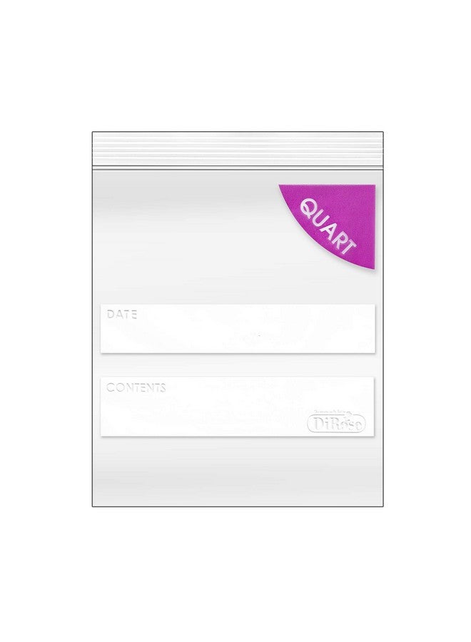 DiRose Quart Bags Pack of 500 - 1 Quart Reclosable Food Storage Bags - Practical and Durable Design - Food Safe Non-BPA Material - Easy Double Zip Closure - Ideal for Food, Snacks, Organizing - Image 1