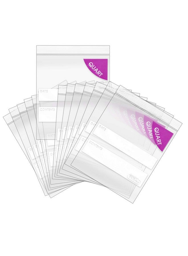DiRose Quart Bags Pack of 500 - 1 Quart Reclosable Food Storage Bags - Practical and Durable Design - Food Safe Non-BPA Material - Easy Double Zip Closure - Ideal for Food, Snacks, Organizing - Image 5