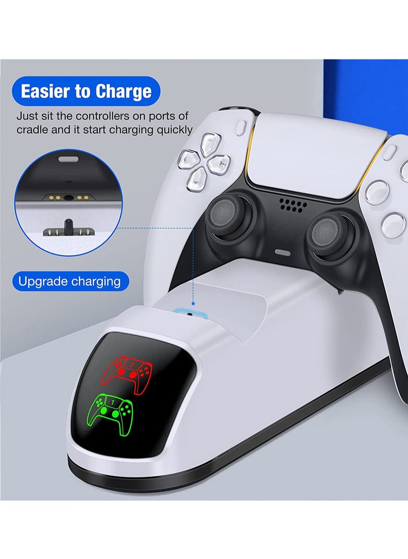 MissTiara - Upgraded PS5 Gamepad High Speed Dual Charger Station Dock with LED Indicator for PlayStation 5 Gamepad - Image 1