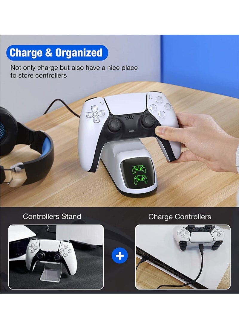 MissTiara - Upgraded PS5 Gamepad High Speed Dual Charger Station Dock with LED Indicator for PlayStation 5 Gamepad - Image 1
