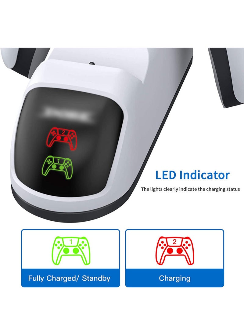 MissTiara - Upgraded PS5 Gamepad High Speed Dual Charger Station Dock with LED Indicator for PlayStation 5 Gamepad - Image 1