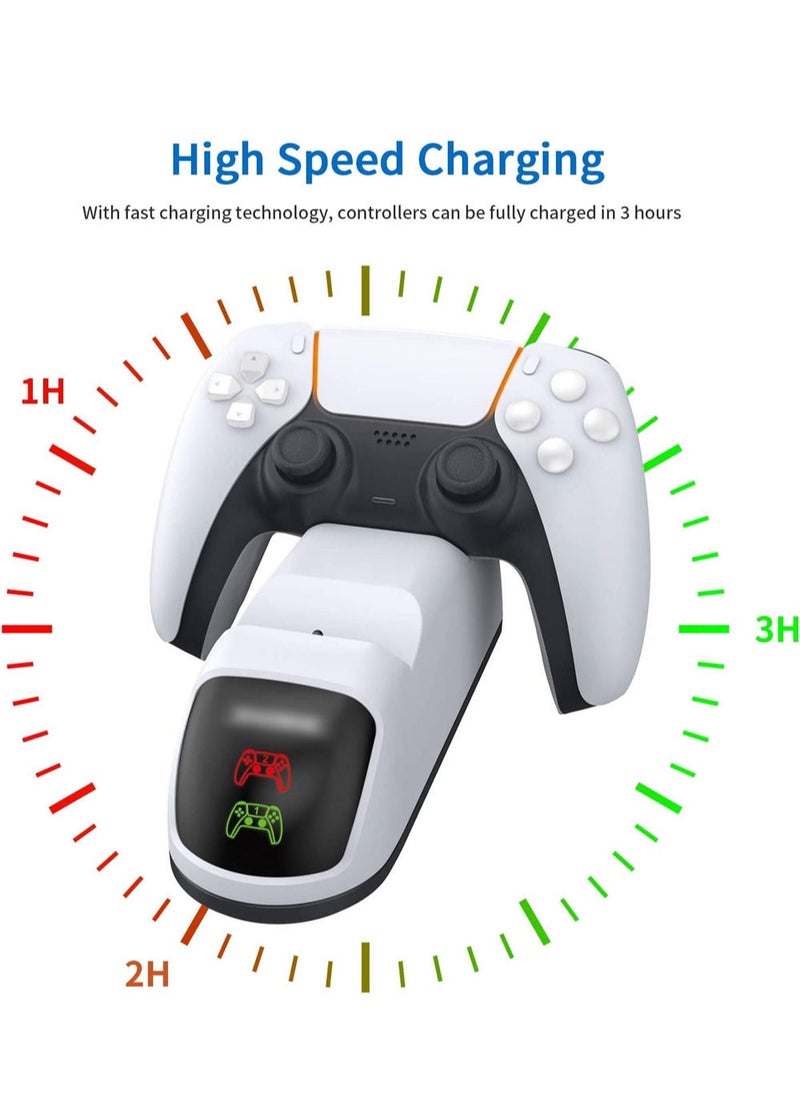 MissTiara - Upgraded PS5 Gamepad High Speed Dual Charger Station Dock with LED Indicator for PlayStation 5 Gamepad - Image 1