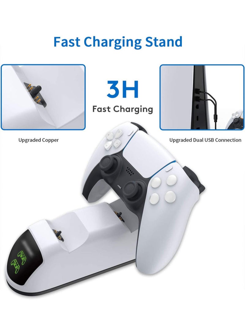 MissTiara - Upgraded PS5 Gamepad High Speed Dual Charger Station Dock with LED Indicator for PlayStation 5 Gamepad - Image 1