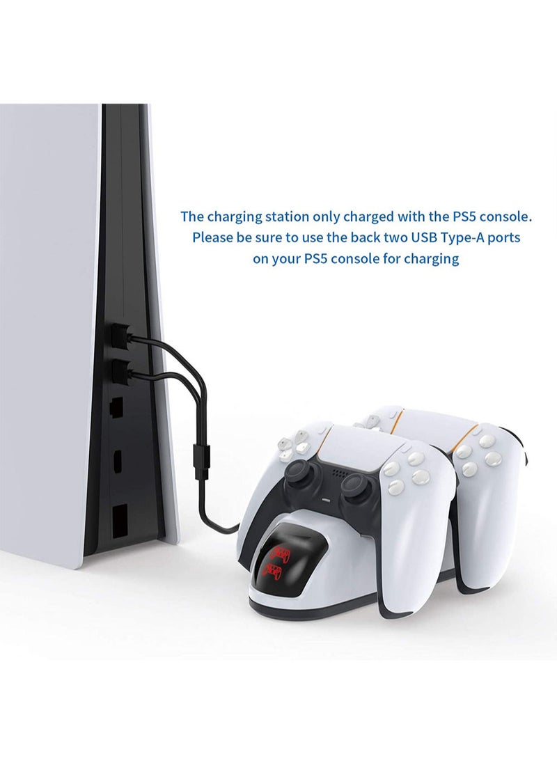 MissTiara - Upgraded PS5 Gamepad High Speed Dual Charger Station Dock with LED Indicator for PlayStation 5 Gamepad - Image 1