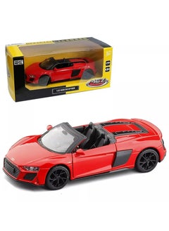 MSZ Audi R8 Spdyer 1:32 With Pull Back Simulation Sound Light Doors Opened Collectible Kids Toys (Assorted Colors)  - Image 1