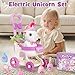 TUZT Girl Interactive Walking Unicorn Stroller Toy Set with Plush Electric Unicorn  Groom Care Accessories Pretend Play Christmas Birthday Gift Toddler 3 4 5 6 Years Unicorn Toys for Girls 46 - Image 4