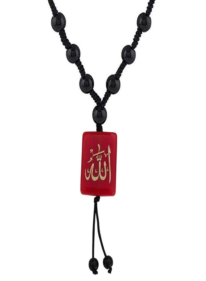 Sullery Clasic Design Tango Charlie Red and Black Crystal Round Pendant Necklace Chain for Men and Women - Image 1