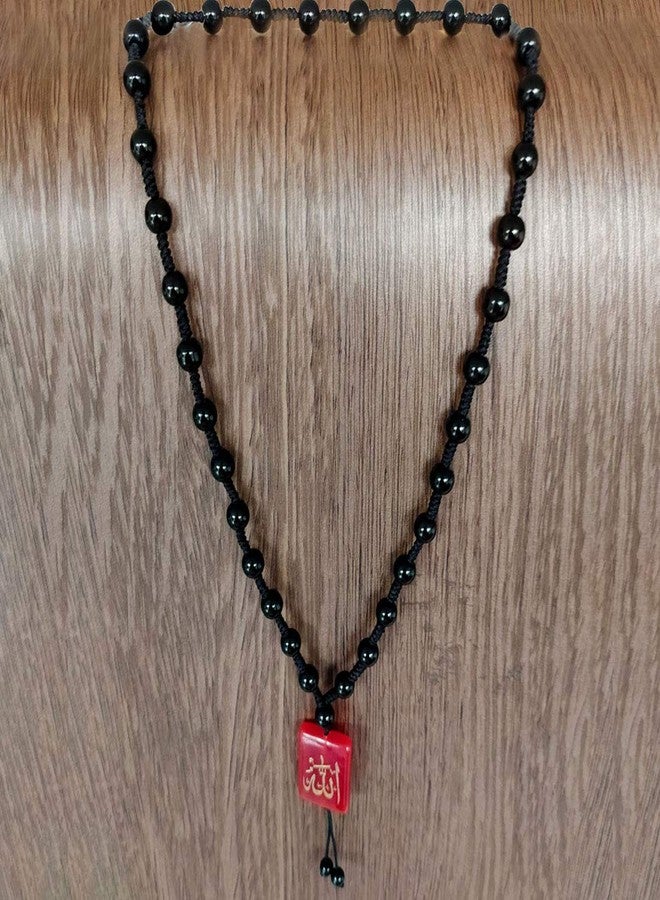 Sullery Clasic Design Tango Charlie Red and Black Crystal Round Pendant Necklace Chain for Men and Women - Image 2