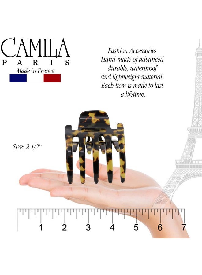 CAMILA Paris Cp3472 French Hair Clip For Women Handmade Hair Side Clips 3 Inch Girls Hair Claw Clips Jaw Fashion Durable Styling Hair Accessories For Women Strong Hold No Slip Grip Made In France - Image 3
