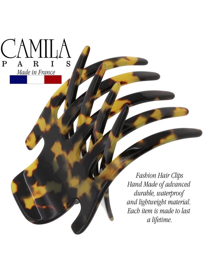 CAMILA Paris Cp3472 French Hair Clip For Women Handmade Hair Side Clips 3 Inch Girls Hair Claw Clips Jaw Fashion Durable Styling Hair Accessories For Women Strong Hold No Slip Grip Made In France - Image 2