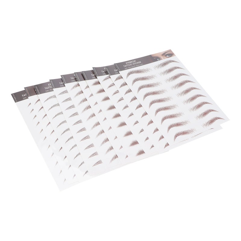 10pcs Temporary Brow Tattoo Waterproof Disposable 6D False Eyebrow Tattoos Stickers - Image 3